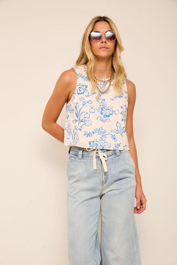 Lindsey Flower Print Top