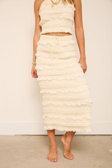 Stevie Stretchy Textured Maxi Skirt