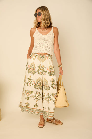Sienna Patterned Wide Leg Pants