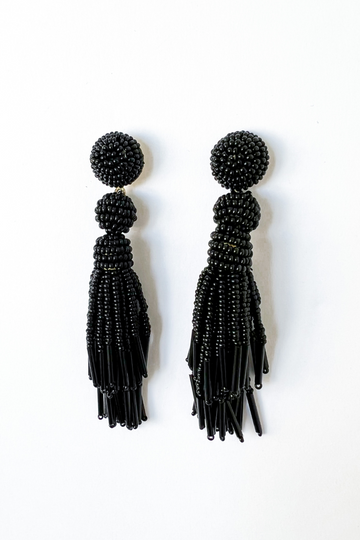 SALE - Brianna Beaded Tassel Earrings