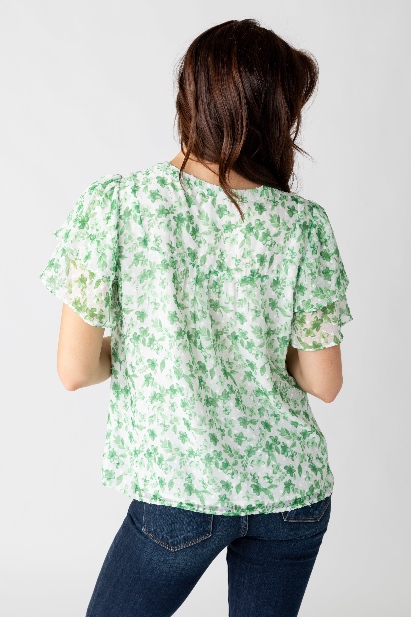 SALE - Garner Floral Print Short Sleeve Blouse
