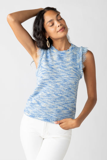 SALE - August Lace Trim Sweater Top