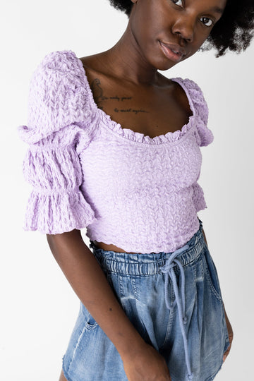 SALE - Dallas Square Neck Crinkle Top