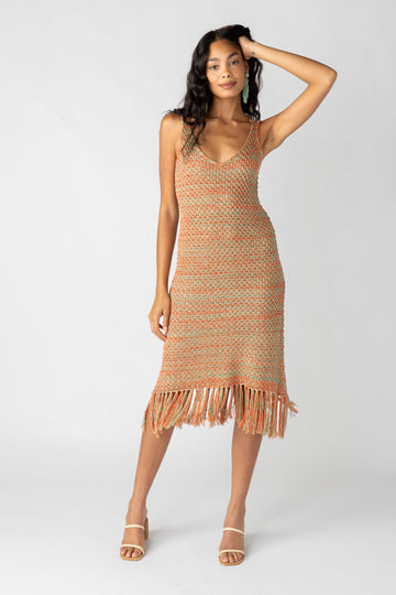 The Pullara Crochet Midi Dress