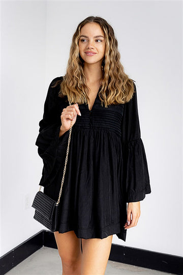 Sidona Pintucked Babydoll Romper