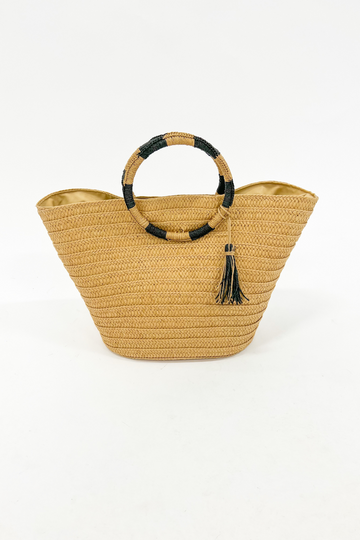 SALE - Audrey Striped Handle Tote