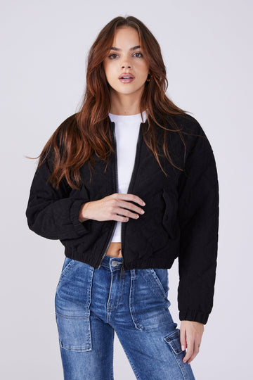 SALE - Parker Quilted Zip Up Jacket
