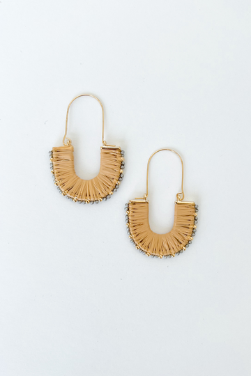 SALE - Mia Raffia Loop Earrings