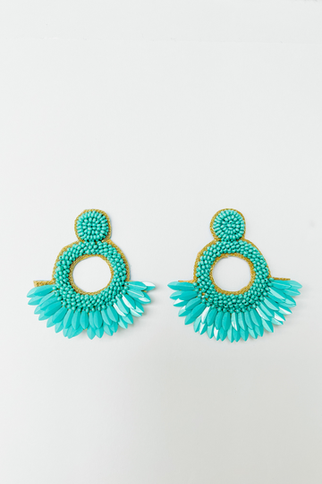 SALE - Zarah Sequin Beaded Earrings