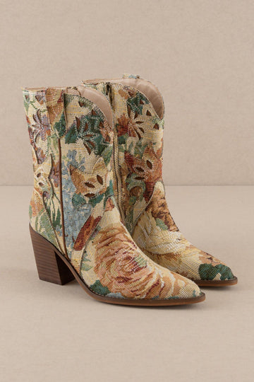 SALE - Sorrel-Flora Floral Tapestry Print Boots