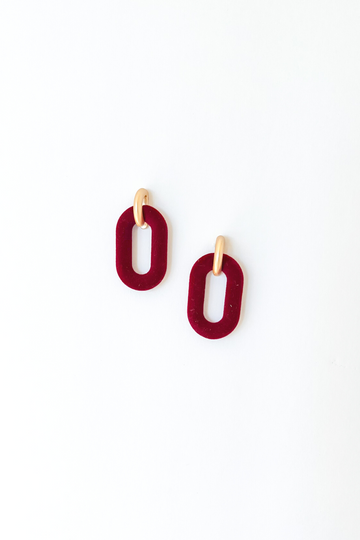 Sandra Velvet Chain Link Earring
