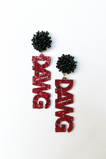SALE - Georgia Dawg Earrings