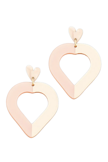Eliza Two Toned Heart Earrings