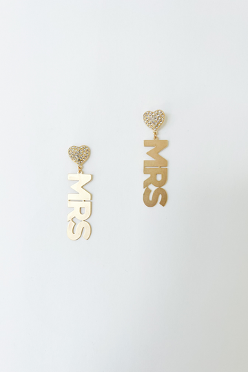 Alice Letter & Heart Earrings