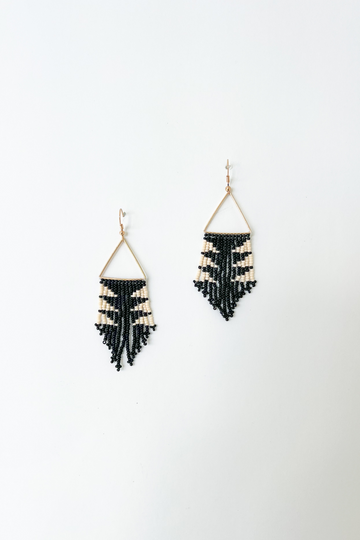 Jasmine Triangle Beaded Earring