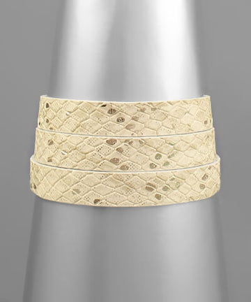Jade Snakeskin Wrap Bracelet