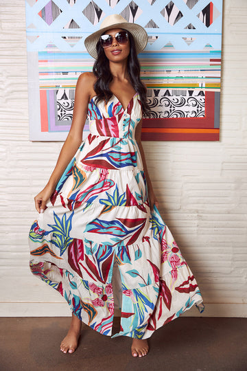 Merida Floral Tiered Maxi Dress