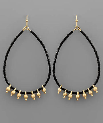 Ronan Seed Bead Hoop Earring