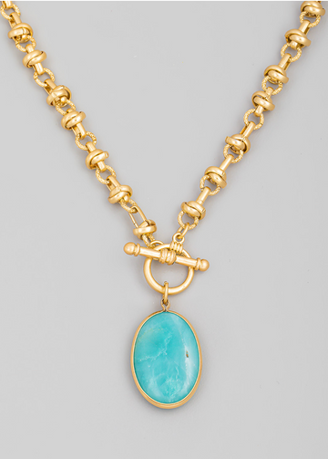 Davenport Oval Stone Necklace