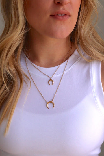 Everlee Double Horn Layer Necklace