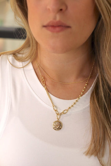 Tally Layered Coin Necklace