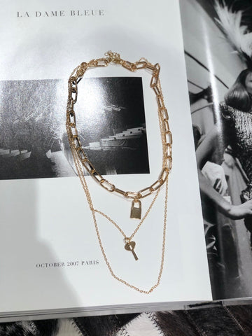 Journi Lock & Key Layered Necklace