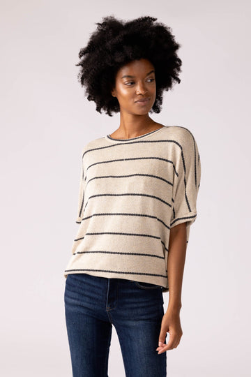 Ellenor Striped Knit Dolman Tee