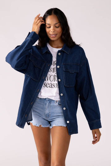SALE - Alisha Flap Pocket Shacket