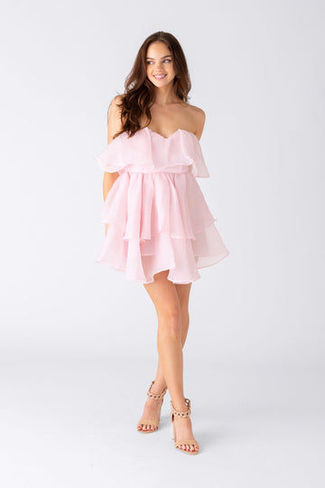 Helen Tiered Organza Mini Dress