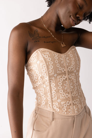 SALE - Mabel Lace Corset Top