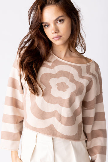 SALE - Joplin Flower Print Sweater