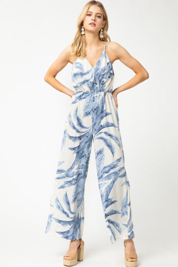 Miramir Palm Print Jumpsuit