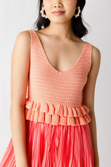 Gloria Crochet Peplum Top