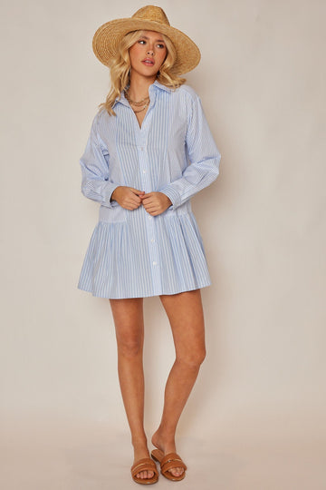 Summerlin Stripe Printed Shirt Dress