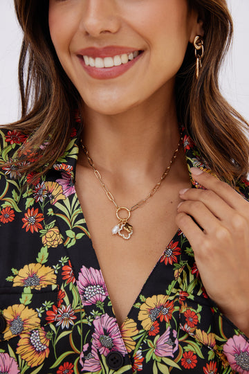 Francis Open Clover Pearl Choker