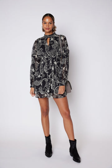 SALE - Felix Paisley Long Sleeve Dress