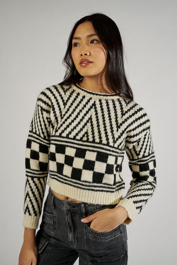 SALE - Fiona Checkered Sweater