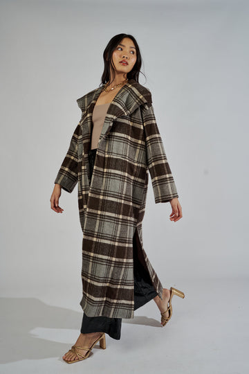Carson Oversized Plaid Coat