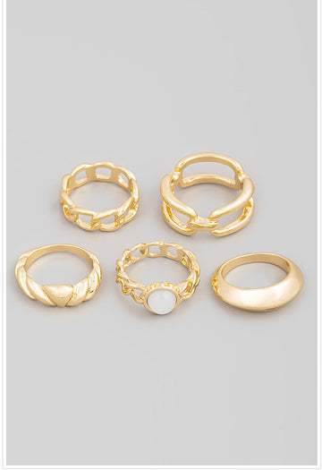 Lynne Chain Ring Set