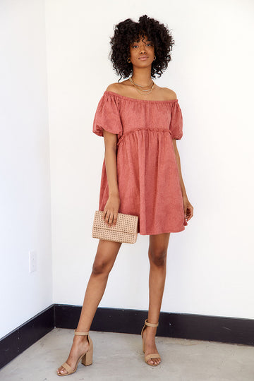 Gaines Puff Sleeve Off Shoulder Dress
