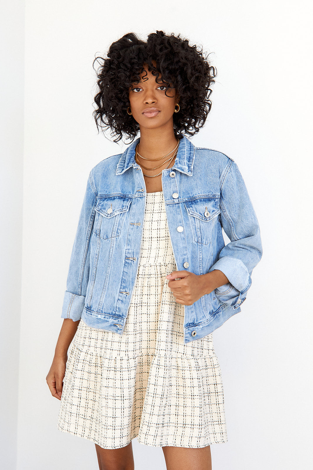 Ferguson Tweed Babydoll Dress
