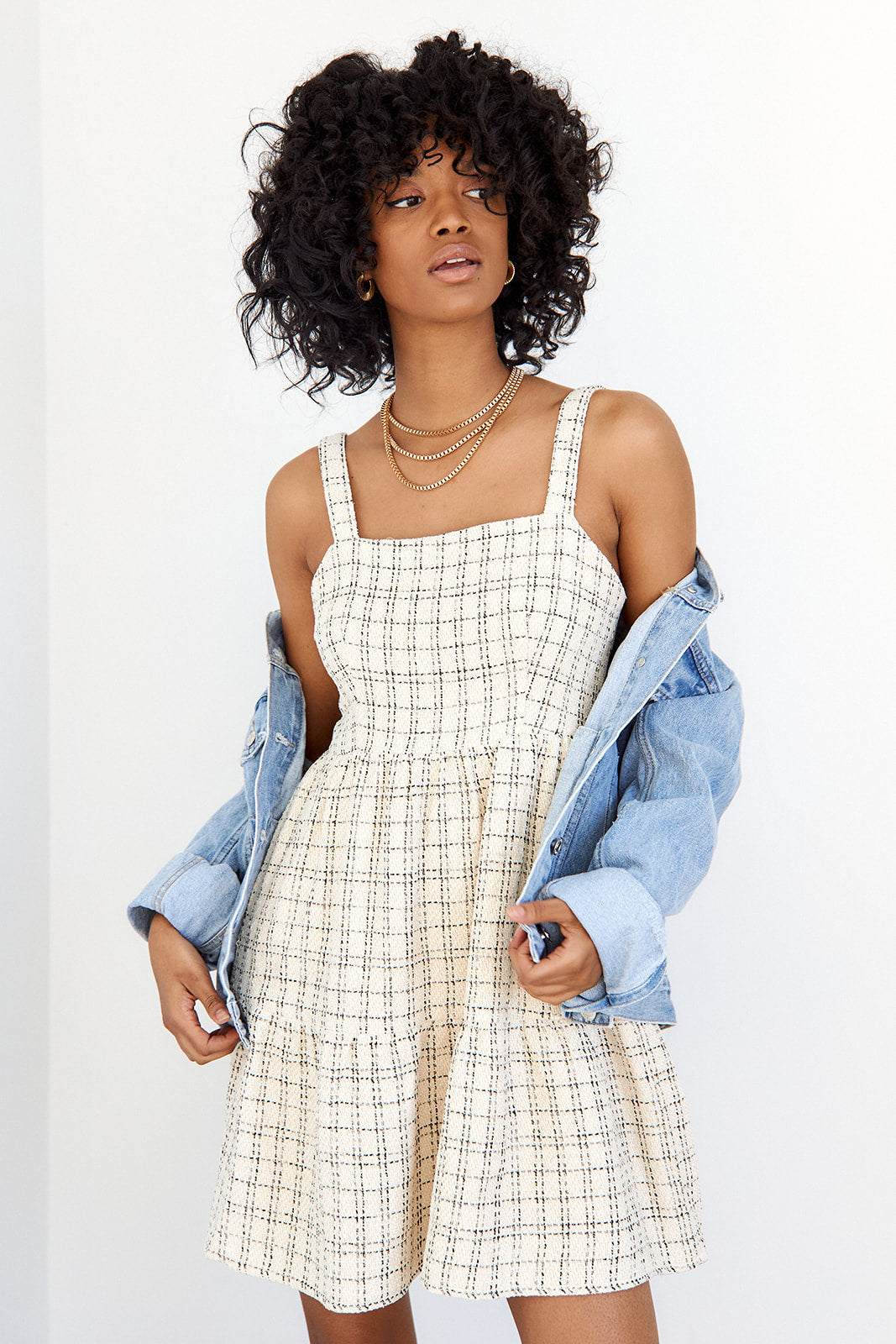 Ferguson Tweed Babydoll Dress