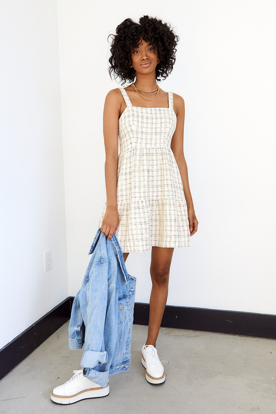 Ferguson Tweed Babydoll Dress