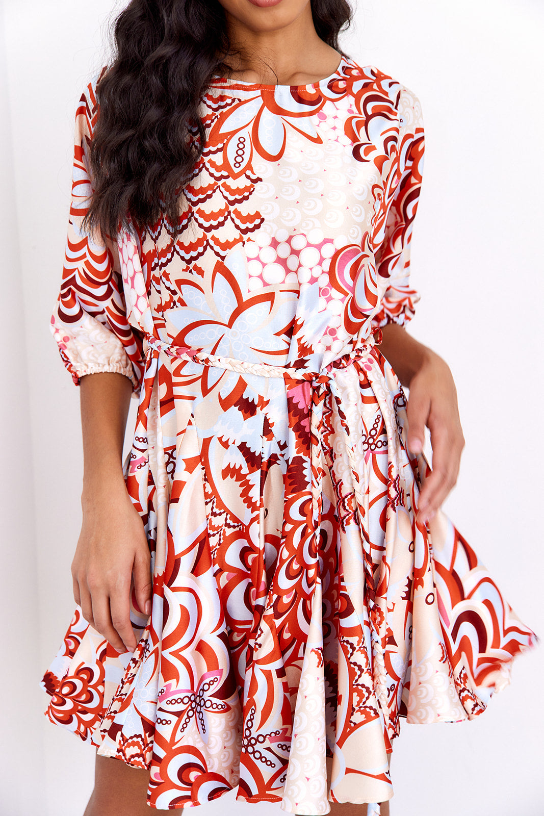SALE - Regan Floral Tie Waist Mini Dress
