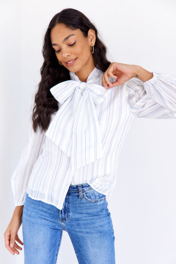 SALE - Arden Tie Bow Blouse