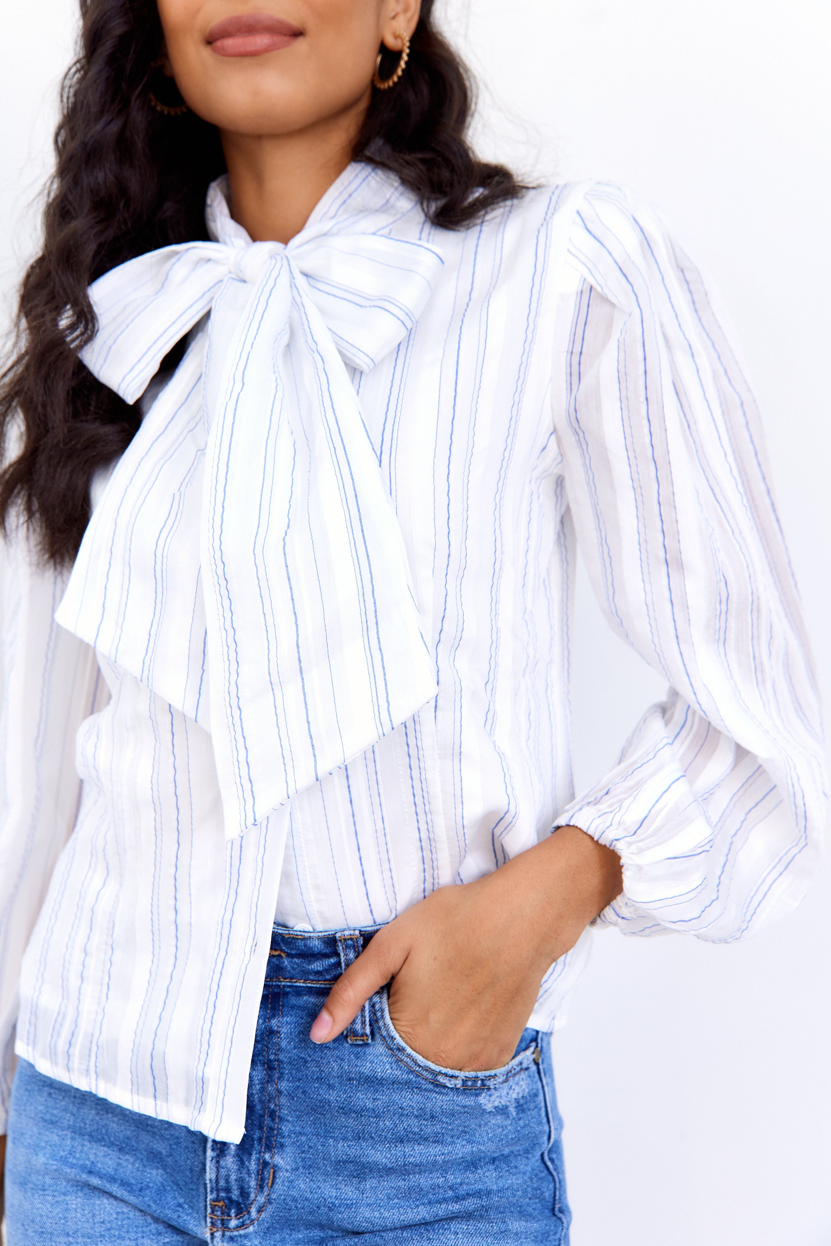 SALE - Arden Tie Bow Blouse