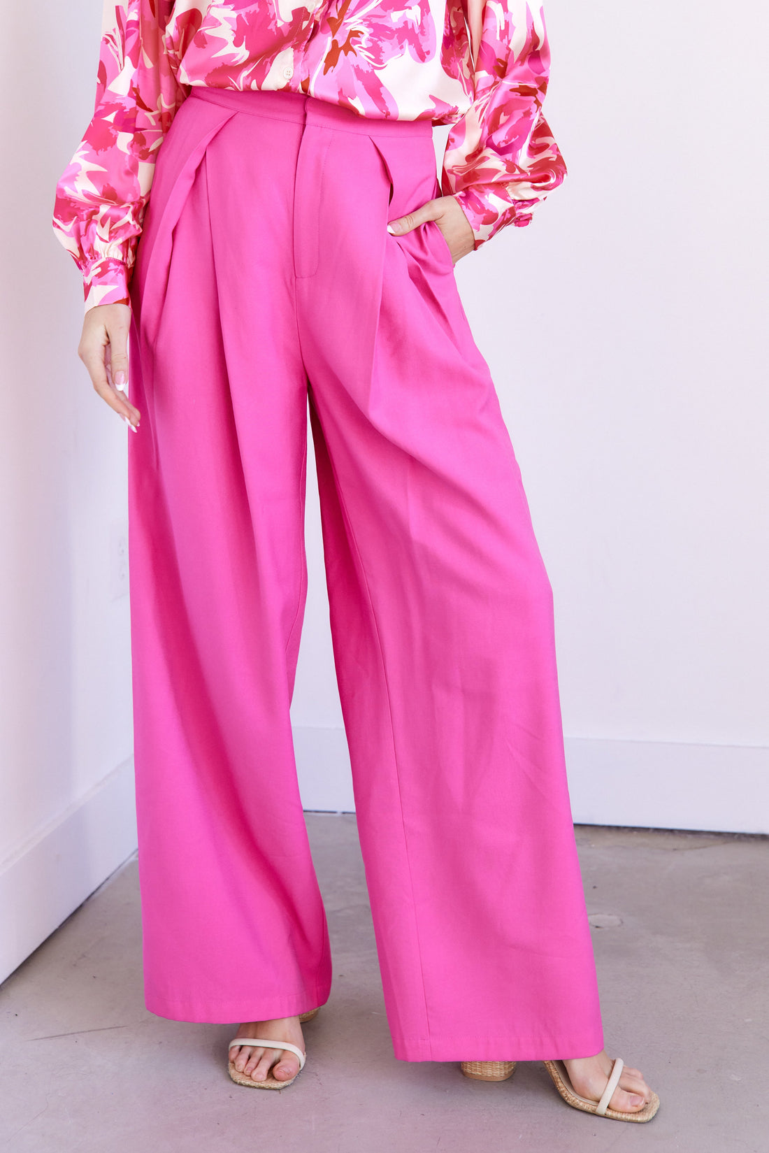 SALE - Eleanor Pleated Trouser Pants