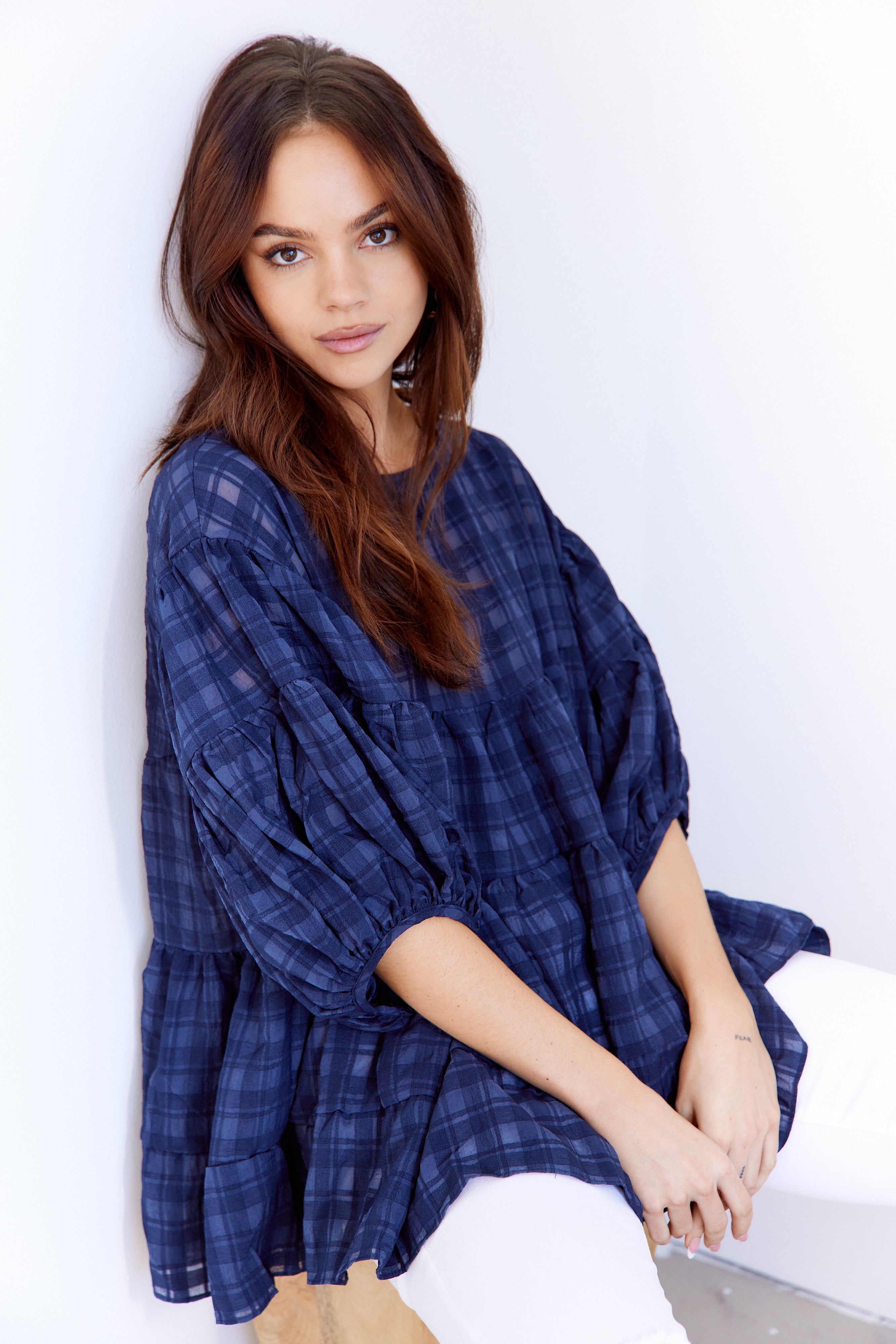 SALE - Cecilia Textured Tiered Babydoll Top