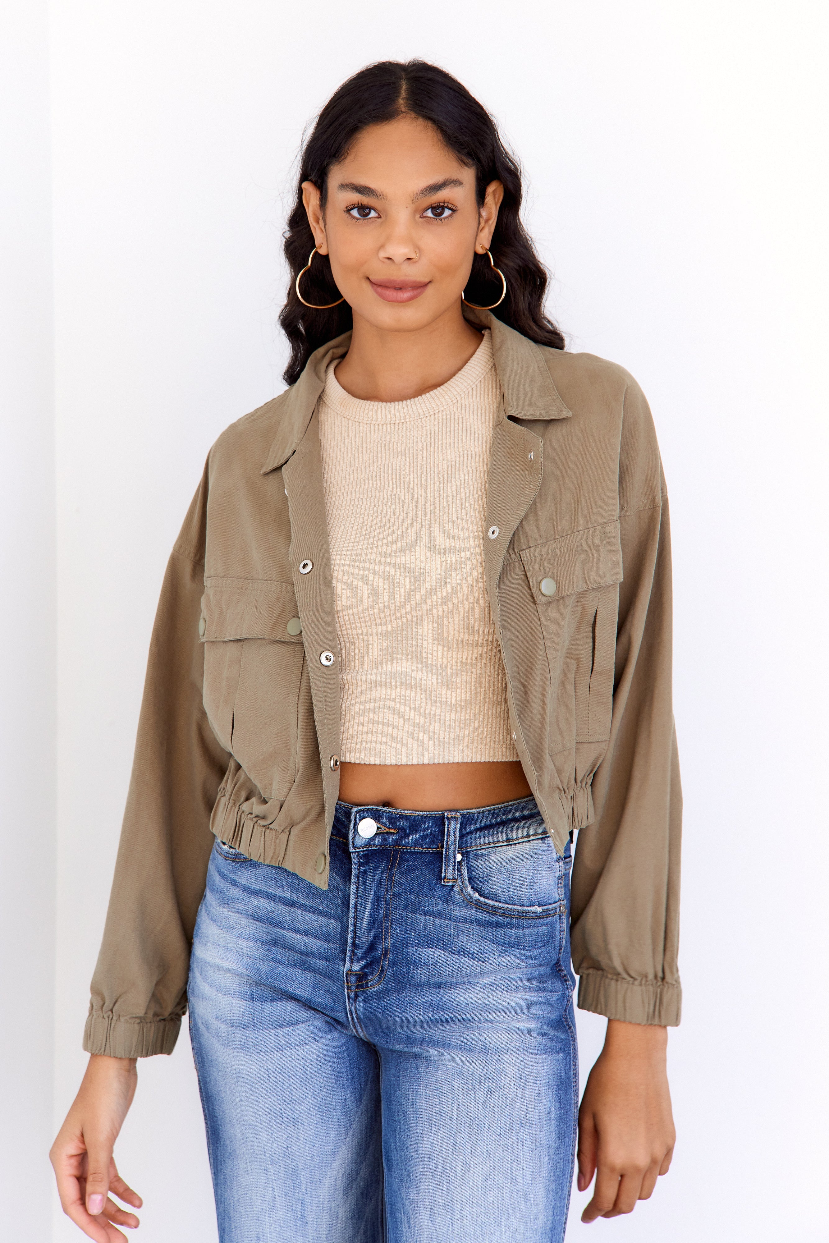 SALE - Arden Cropped Utility Jacket