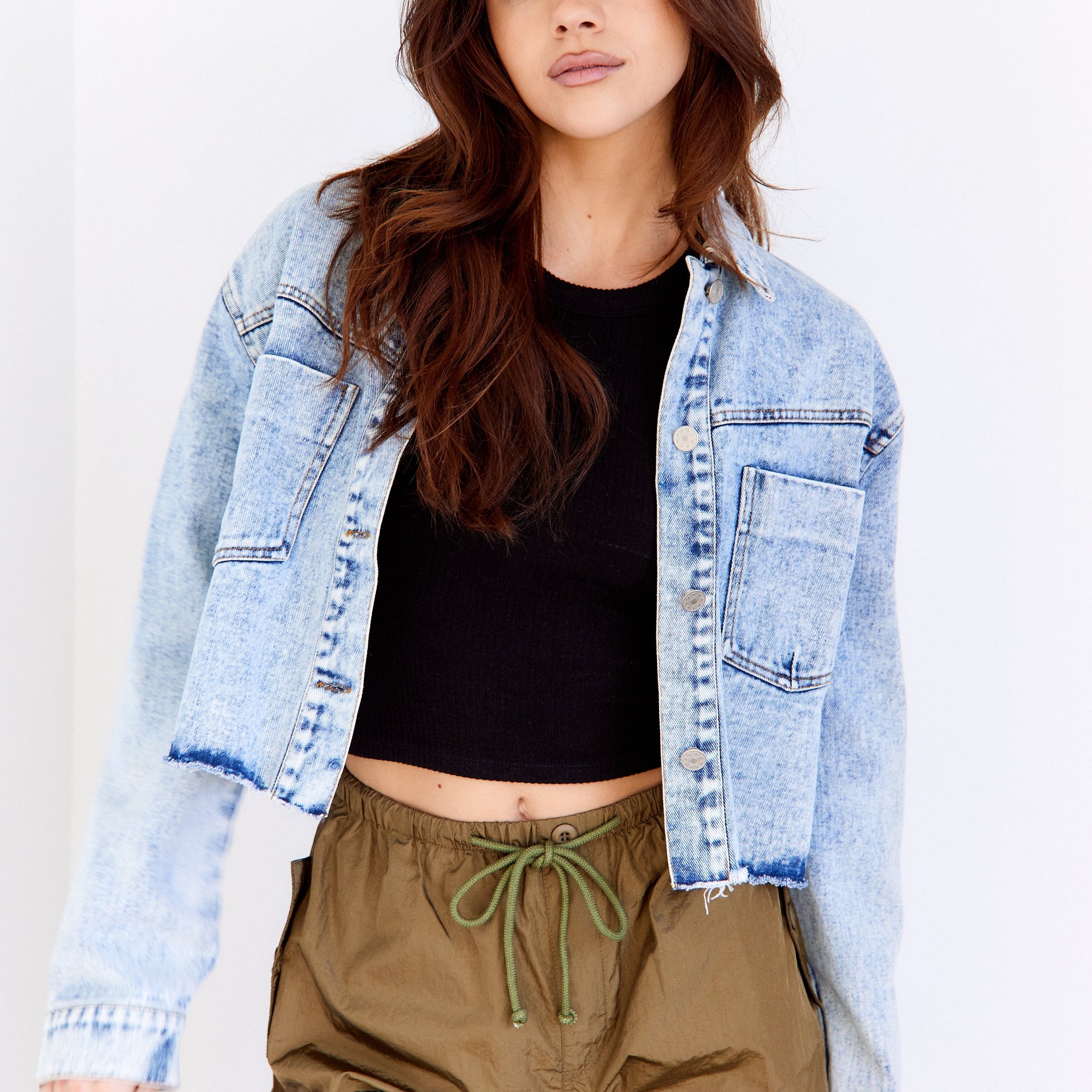 Malibu Cropped Denim Jacket